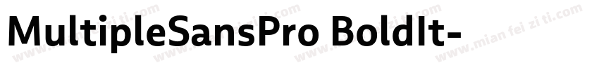 MultipleSansPro BoldIt字体转换